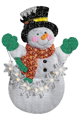 Christmas, Xmas, Glitter, Deco, Dec. 25th, Holiday, Holidays, Noel, Snowman, Snowmen, Snow, Winter, Animation, GIF - Jitter.Bug.Girl - Darmowy animowany GIF