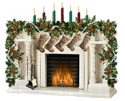 minou-christmas -fireplace-jul-brasa-eldstad - gratis png
