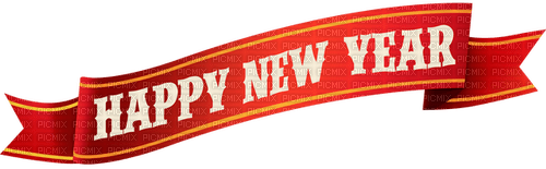 Happy New Year.Text.banner.Victoriabea - PNG gratuit