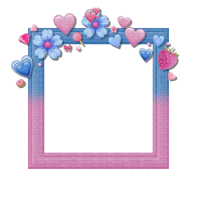 Small Blue/Pink Frame - PNG gratuit