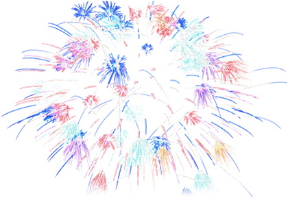 soave deco new year fireworks rainbow - 免费PNG