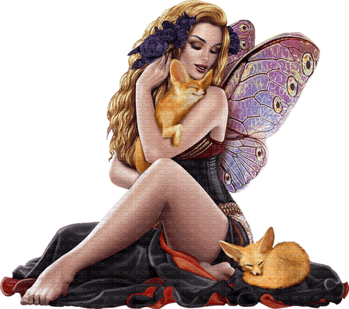 Butterfly. Woman. Butterfly woman. Fantasy. Leila - ücretsiz png