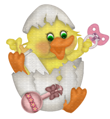 Kaz_Creations Easter Deco Chick - bezmaksas png