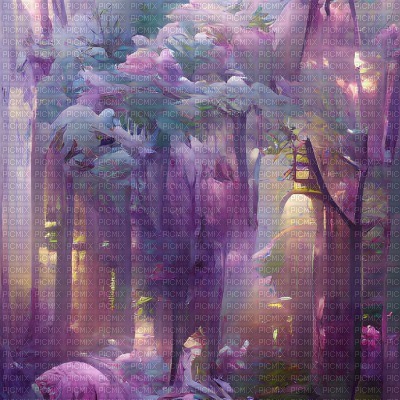 Pastel Purple Forest - фрее пнг