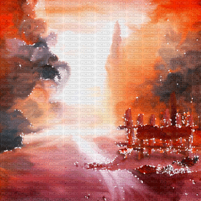 soave background animated autumn painting park - Gratis geanimeerde GIF