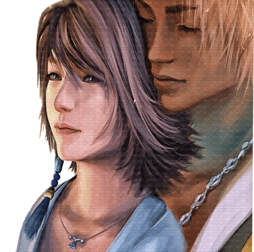 final fantasy  tidus and yuna 2 - 免费PNG
