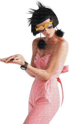 Kaz_Creations Woman Femme Pink Glasses - PNG gratuit