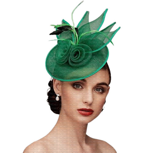 kikkapink woman spring fashion green hat - png gratis