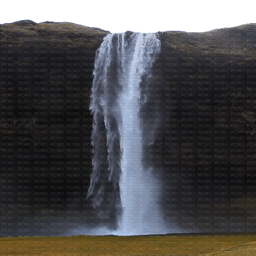 landscape paysage waterfall wasserfall cascade - GIF animate gratis