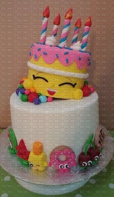 image encre gâteau pâtisserie shopkins ink ivk deco  bon anniversaire edited by me - Free PNG