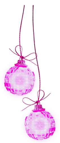 Ornaments.Lights.Pink - PNG gratuit
