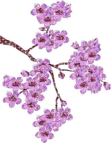 purple flowers deco - Bezmaksas animēts GIF