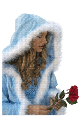 Kaz_Creations Woman Femme Blue Winter - PNG gratuit