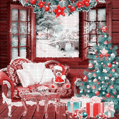 soave background animated christmas winter room - Безплатен анимиран GIF