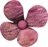 Flower Blume Burlap Button Knopf purple - png gratis