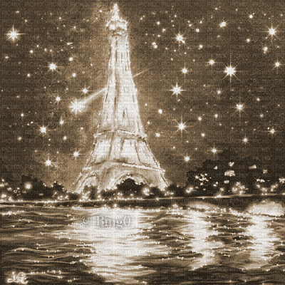 Y.A.M._Art Landscape Paris sepia - 無料のアニメーション GIF