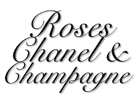 Roses.Chanel.Champagne.Text.Victoriabea - Free PNG