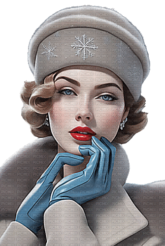 winter woman milla1959 - Бесплатный анимированный гифка