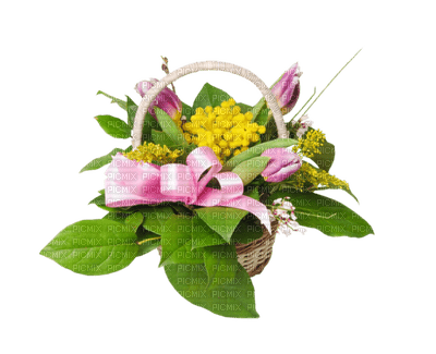 patymirabelle fleurs dans panier - gratis png