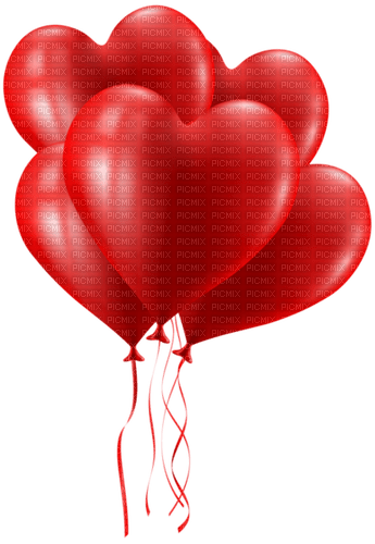 Balloons.Red.Hearts.Globos.Victoriabea - PNG gratuit