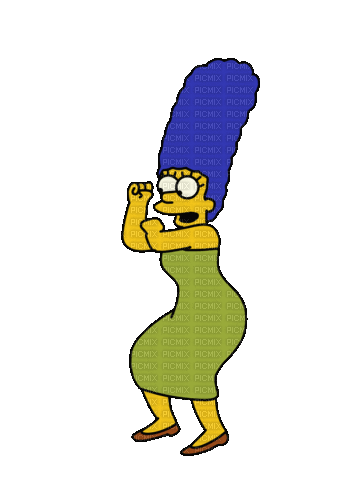 Marge dancing The Simpsons - Nemokamas animacinis gif
