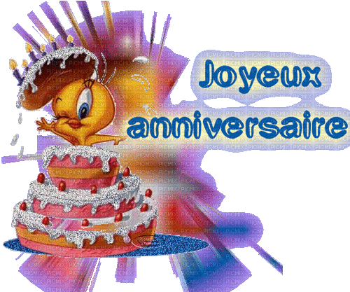 joyeux anniversaire - Бесплатный анимированный гифка
