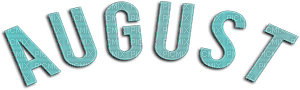 soave text august teal - PNG gratuit