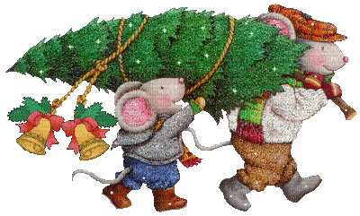 mouse maus souris glitter tree arbre  fun animal christmas noel xmas weihnachten Navidad рождество natal tube animated animation gif anime - GIF animate gratis