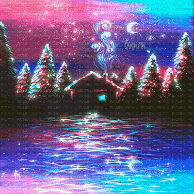 Y.A.M._Winter New year background - Gratis animeret GIF