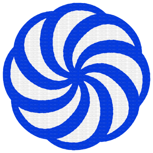 blue white spiral mandala - png ฟรี