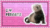 BY ME - i love ferrets stamp - PNG gratuit