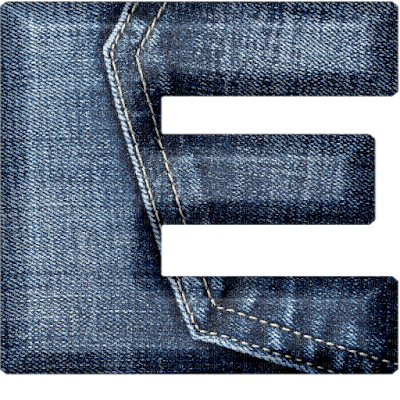 Jeans Blue Alphabet - Bogusia - png ฟรี