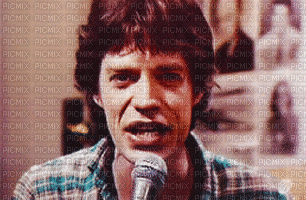 Mick Jagger singing gif - Animovaný GIF zadarmo