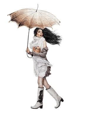 Kaz_Creations Woman Femme With Umbrella - zadarmo png