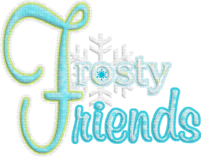 Kaz_Creations Logo Text Frosty Friends - PNG gratuit