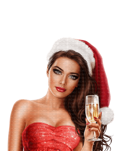 Christmas woman - nemokama png