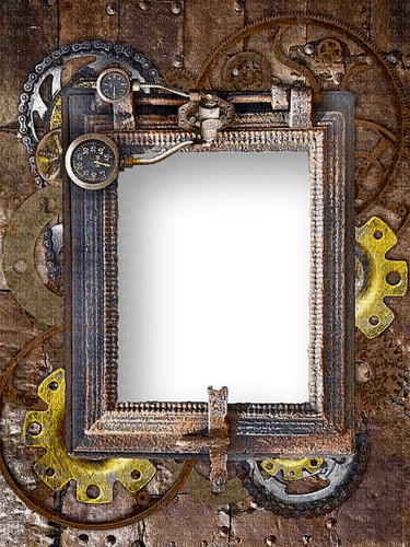Steampunk.Frame.Cadre.Marco.Victoriabea - png ฟรี
