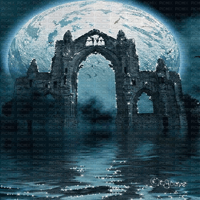soave background animated fantasy gothic castle - GIF เคลื่อนไหวฟรี