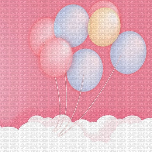 Fond rose nuage cloud pink background balloon bg - gratis png