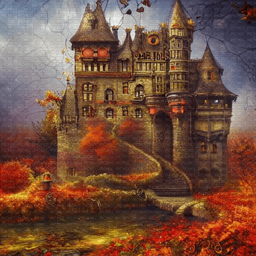 kikkapink background steampunk castle - zdarma png