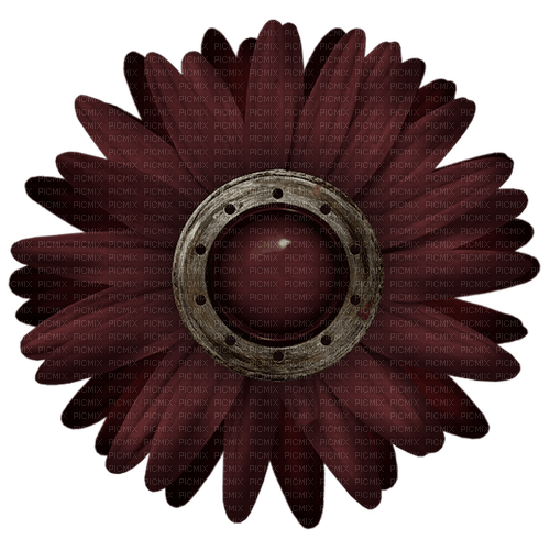 kikkapink deco scrap brown flower - PNG gratuit