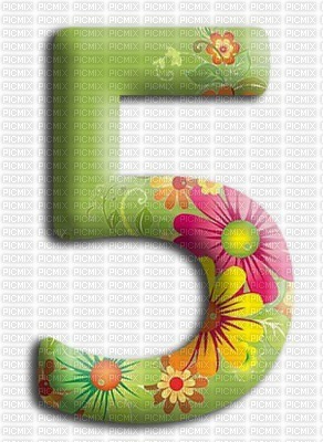 image encre numéro 5 fleurs bon anniversaire edited by me - gratis png