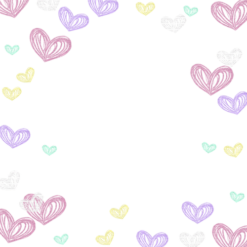 hearts frame - png gratuito