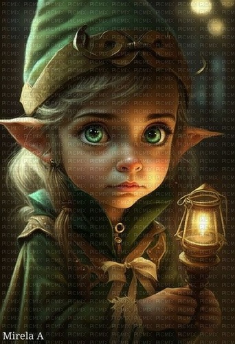 sweet fantasy baby elf girl by papuzzetto - Free PNG