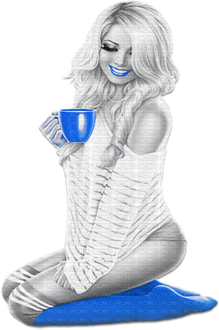 soave woman fashion coffee black white blue - png gratis