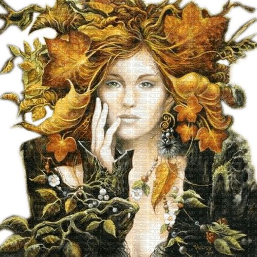 Rena Autumn Fantasy Woman - png ฟรี