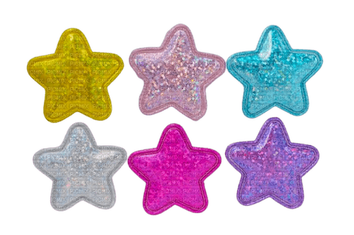puffy star sticker rainbow kidcore - Free PNG