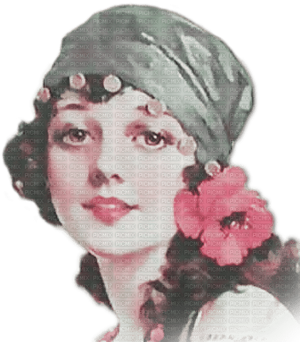 soave woman gypsy vintage pink green - PNG gratuit