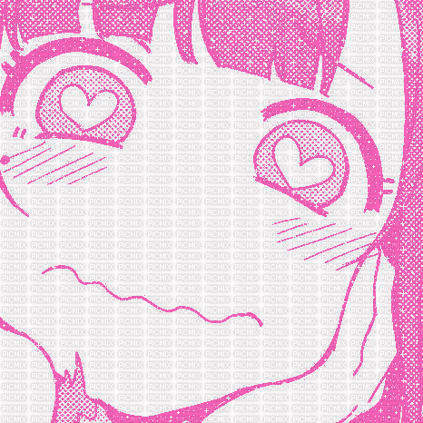 anime glitter heart eyes - Gratis animerad GIF
