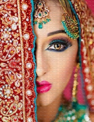 image encre couleur femme visage Arabe mariage edited by me - 無料png